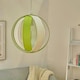 image 3 of ValueLights J90 Green Ceiling Pendant Shade and B22 GLS LED 10W Warm White 3000K Bulb Green