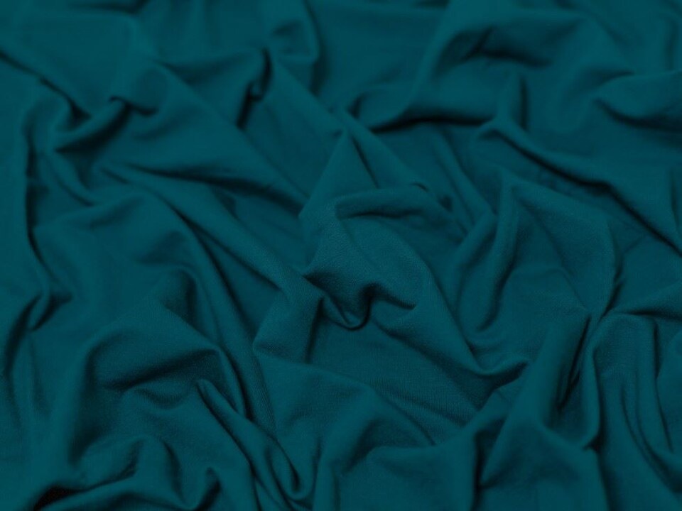 Minerva Core Range Turquoise Medium Loop Back French Terry Stretch Knit Fabric for Dressmaking, 150cm / 59" Wide - per metre