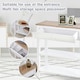image 5 of HOMCOM 80x75cm Console Table w/ Drawer 2 Shelves Worktop Handle Retro White White | White