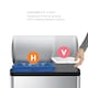 image 7 of Simplehuman 46L Rectangular Recycling Kitchen Pedal Bin, Brushed Stainless Steel