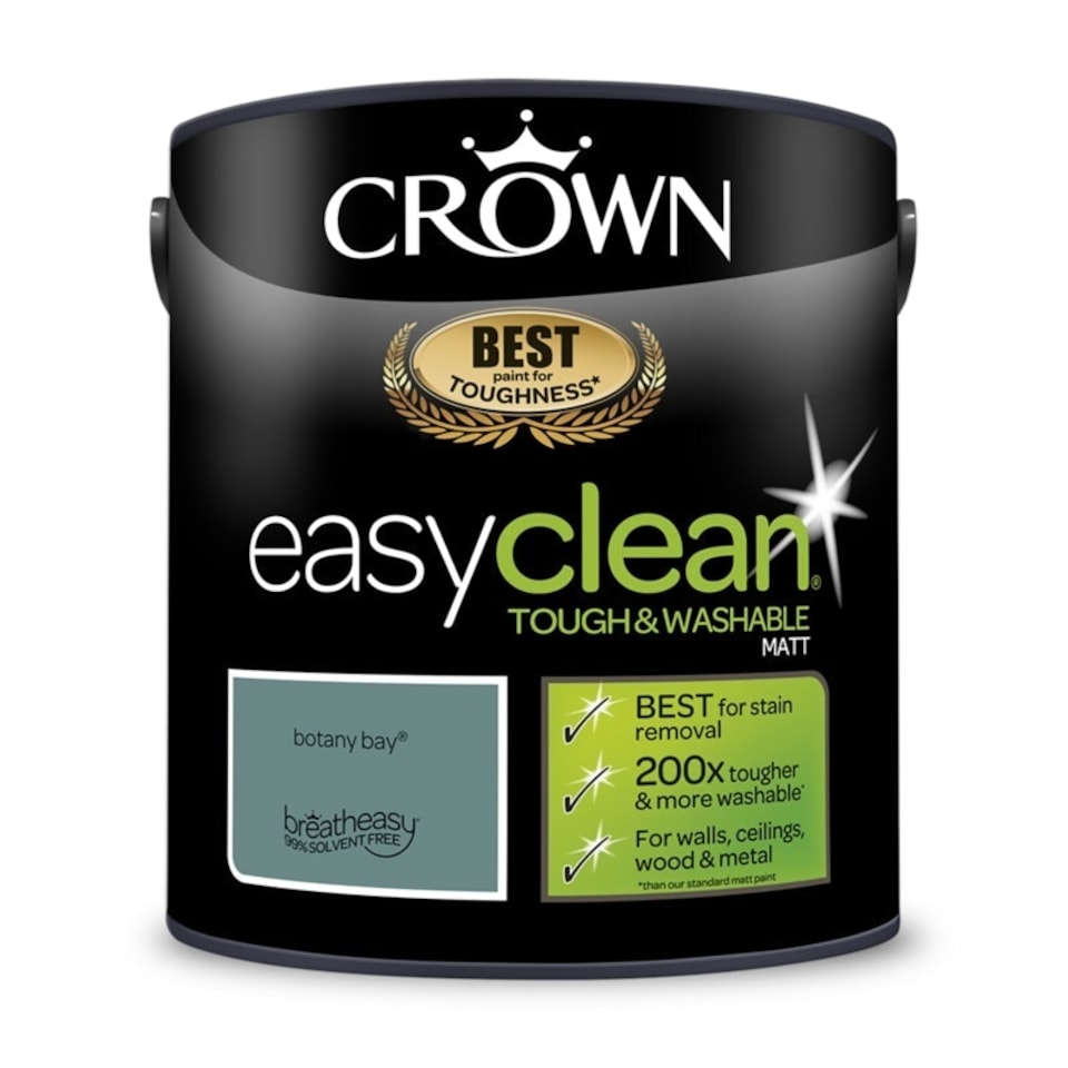 image 1 of Crown Easyclean Matt Emulsion 2.5L Botany Bay