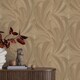 image 3 of Textured Fern Wallpaper in Gold | Gold | Gold | 53cm x 10m