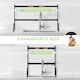 image 5 of HOMCOM Over The Sink Dish Drying Rack, 2 Tier Adjustable Dish Drainer Black