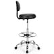 image 6 of COSTWAY Ergonomic Drafting Office Chair w/ Backrest Black