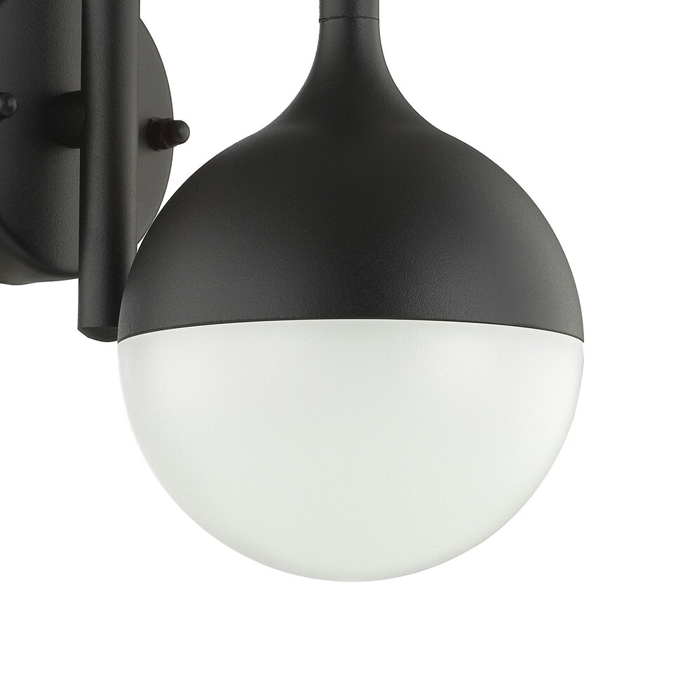 image 1 of Modern Matt Black Outdoor Lantern Wall Light Fitting with Low Energy LED Power