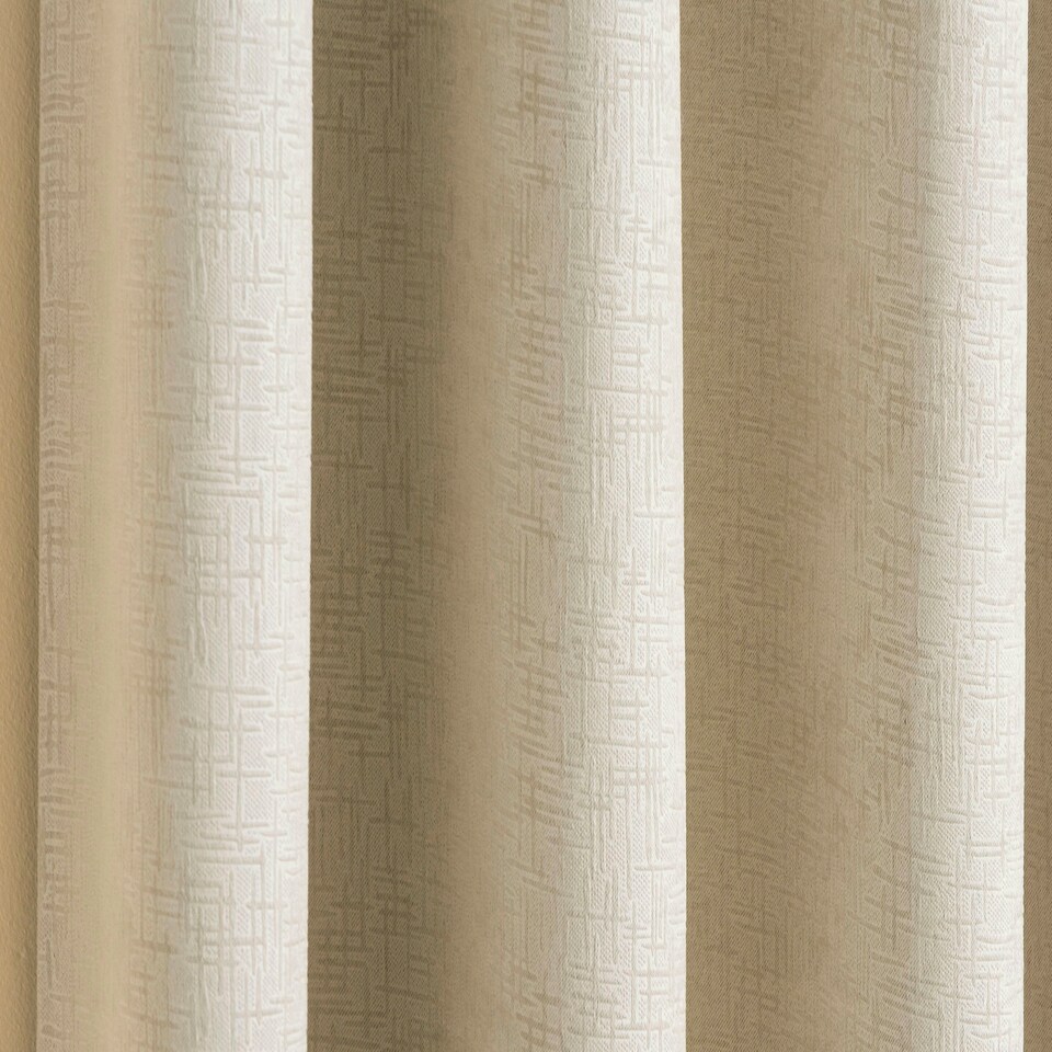 image 1 of Enhanced Living Vogue Cream Curtains 90 x 54 inch (229x137cm) Room Darkening Eyelet Thermal Noise Reducing Curtains for Bedroom and Living Room