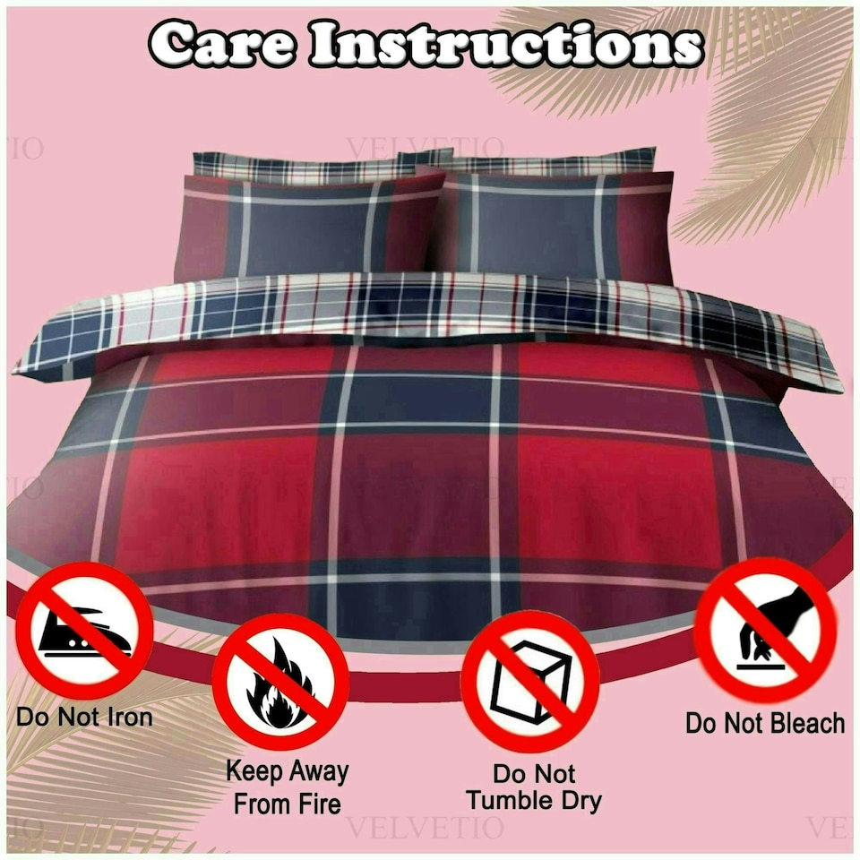 image 1 of VELVETIO Wimborne Check Duvet Cover Set Reversible Polycotton Easy Care Beddings Grey | Double