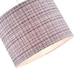 image 3 of Cross Hatch Design Textured Linen Fabric Lamp Shade in Lilac and White Purple
