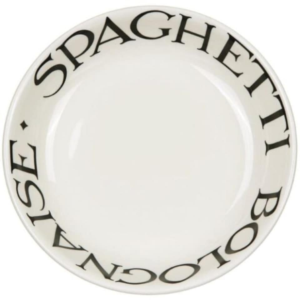 image 1 of Pasta Bowl: 24cm Emma Bridgewater Black Toast Medium Pasta Bowl, Ceramic White