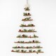 image 1 of Neo Wooden Hanging Wall Xmas Christmas Tree Ladder Decoration Rustic Nordic Hygge Style with Pine Cones Red Berries Jute Rope Wall Mounted Décor