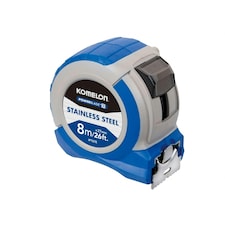 Komelon Stainless Steel Powerblade Pocket Tape - Multi Colour - 8m/26ft