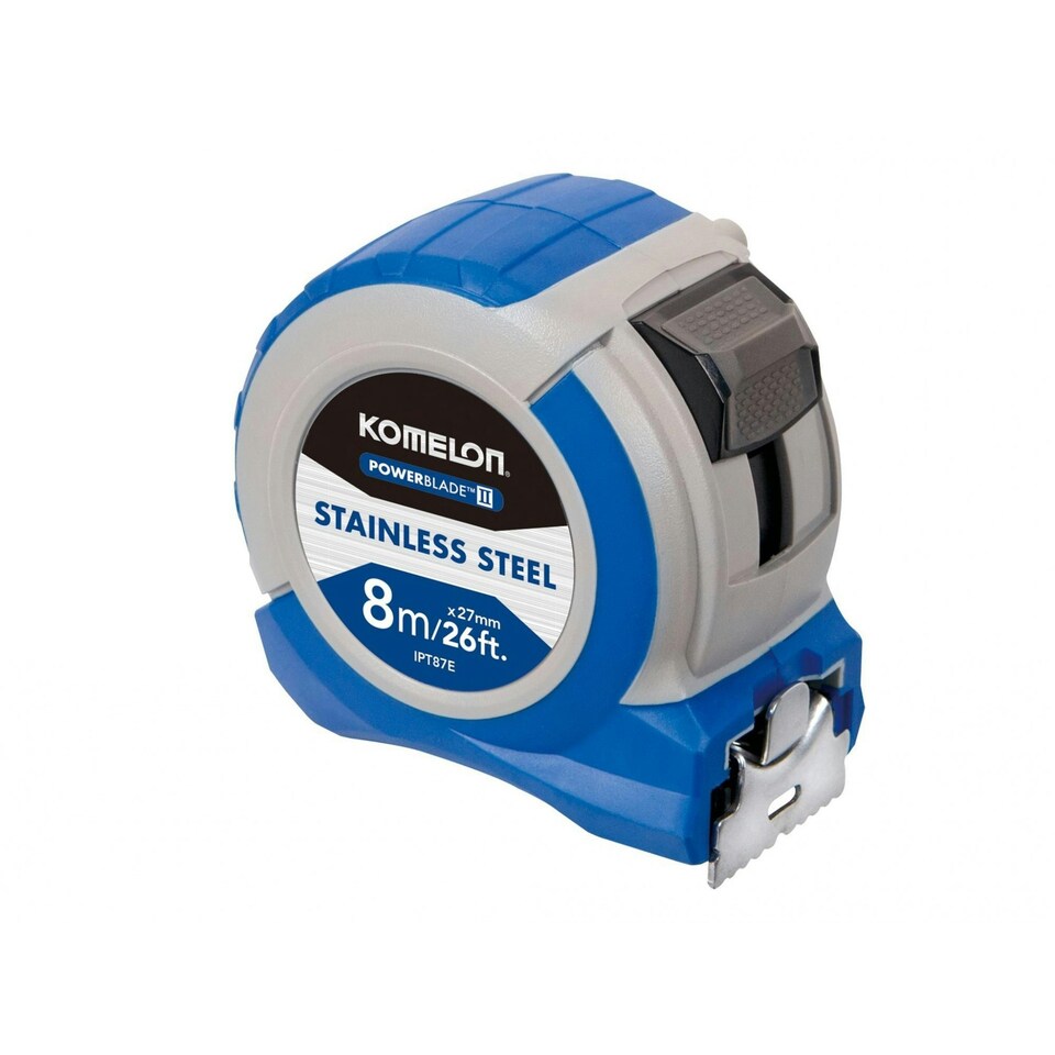 Komelon Stainless Steel Powerblade Pocket Tape - Multi Colour - 8m/26ft