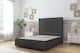 image 1 of Sloomy Kingsley Graphite Dumfries Divan Bed Base No Drawers With 26 Inch Strutted Headboard & 12 Inch Matching Footboard | Grey | Graphite | Single | 1