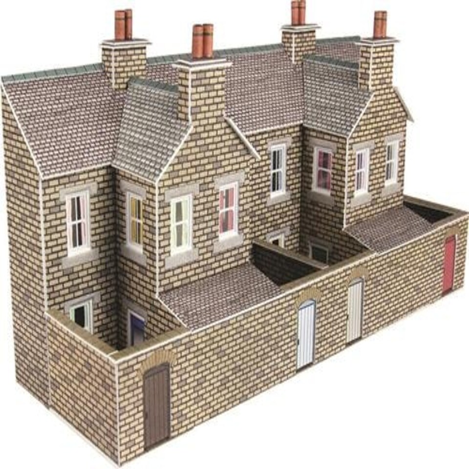 Metcalfe Low Relief Stone Terraced House Backs Card Kit