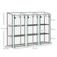 image 5 of Outsunny 3 Tier Lean-to Mini Greenhouse with Plastic Cover, Clear