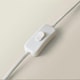 image 5 of ValueLights Beau White Confetti Glass Table Lamp | White