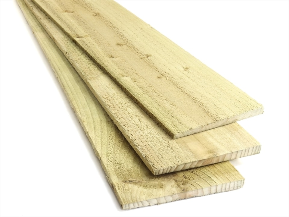 eDecks Pressure Treated Timber Feather Edge Boards 3600mm - Pack of 200