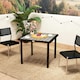 image 8 of Outsunny Garden Table for 4 Person with 5.4cm Parasol Hole 