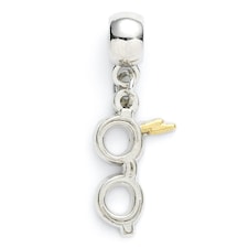 Harry Potter Silver Plated Lightning Bolt with Glasses Slider Charm