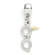 image 1 of Harry Potter Silver Plated Lightning Bolt with Glasses Slider Charm