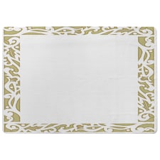 Egyptian Hieroglyphs Golden Border Rug | Multi