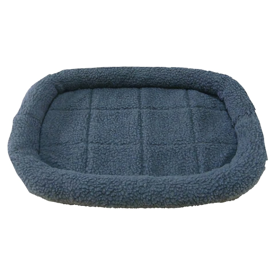 image 1 of HugglePets Sheepskin Washable Pet Bed Grey | L