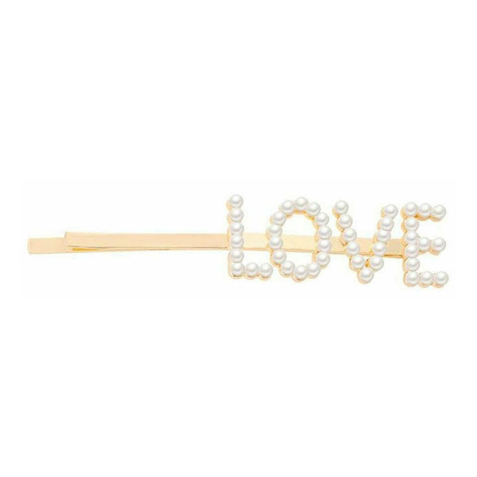 image 1 of Envie Women's Pearl Words Letters Hairpin, Love