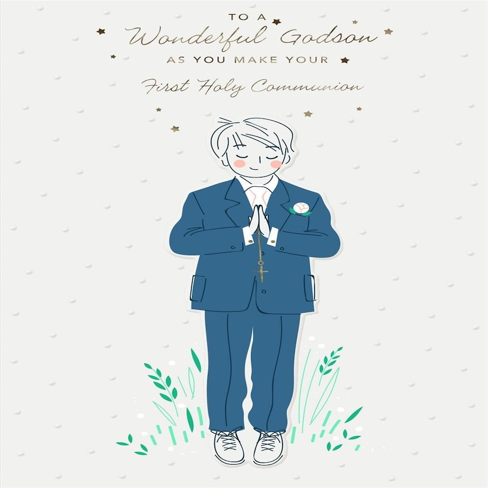 image 1 of To a Wonderful Godson First Holy Communion Greeting Card