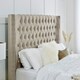 image 3 of Meila Plush Double Bed Frame - Beige