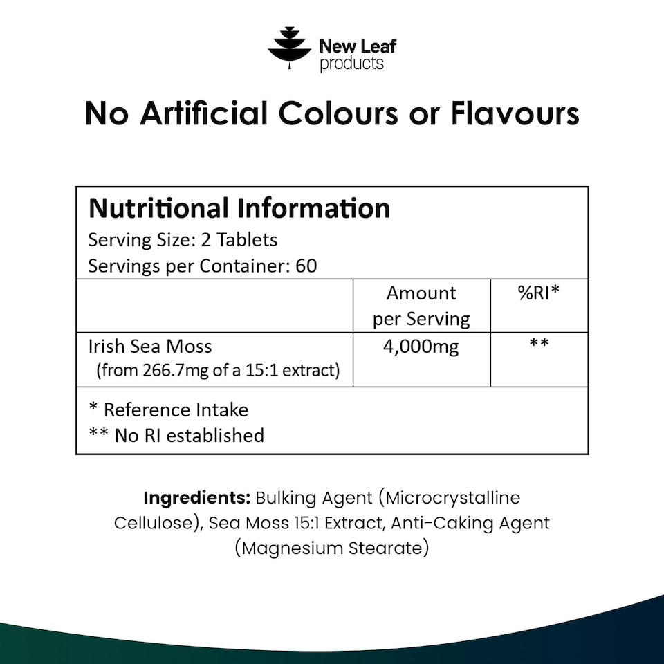 image 1 of Sea Moss Tablets Extract 120 High Strength 4000mg