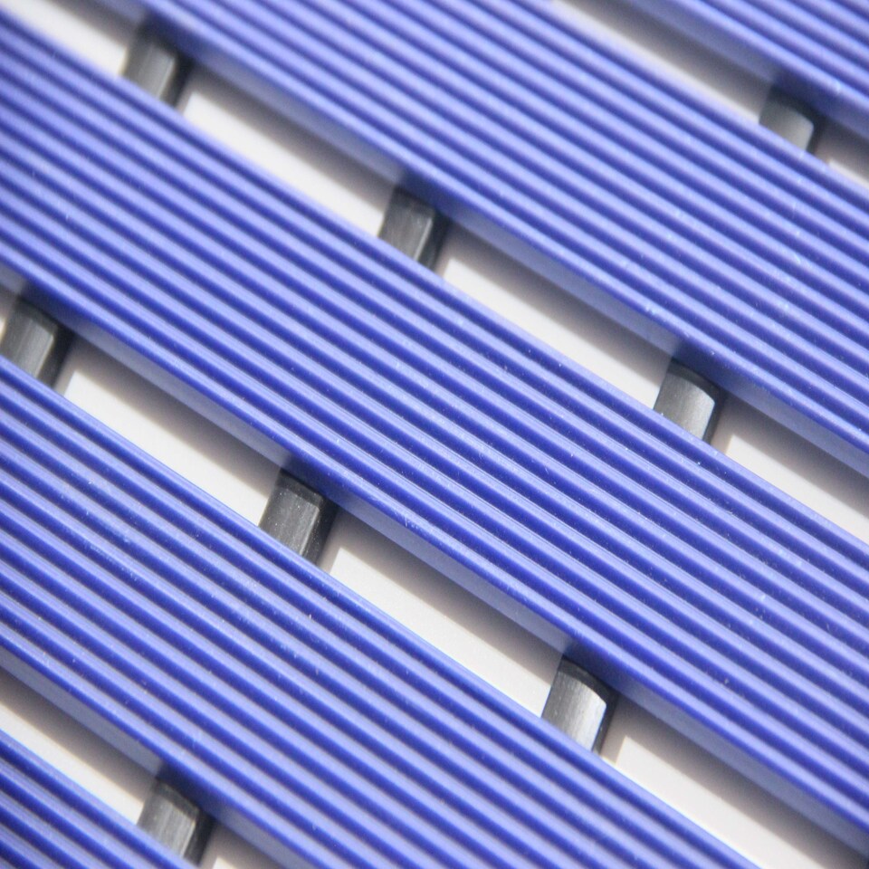 image 1 of PVC Duckboard Non-Slip Shower Mat - 61cm x 43cm | Blue | Blue