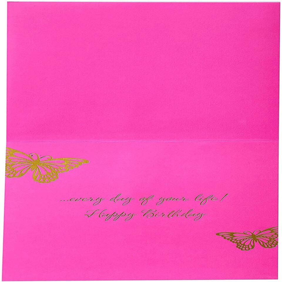 image 1 of Birthday Card with Butterfly Design Friendship