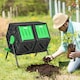 image 2 of Outsunny 130L Compost Bin Dual Chamber Rotating Composter w/ Ventilation Holes