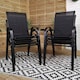 image 2 of Set of 6 Outdoor Garden Patio Textilene Furniture Chairs in Black