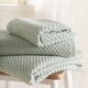 image 3 of D & D Popcorn Check Hand Towel Green