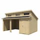 image 2 of Hawaii + 2x door Hormann-Log Cabin, Wooden Garden Room, Timber Summerhouse, Home Office - L820 x W579.6 x H321.5 cm Brown