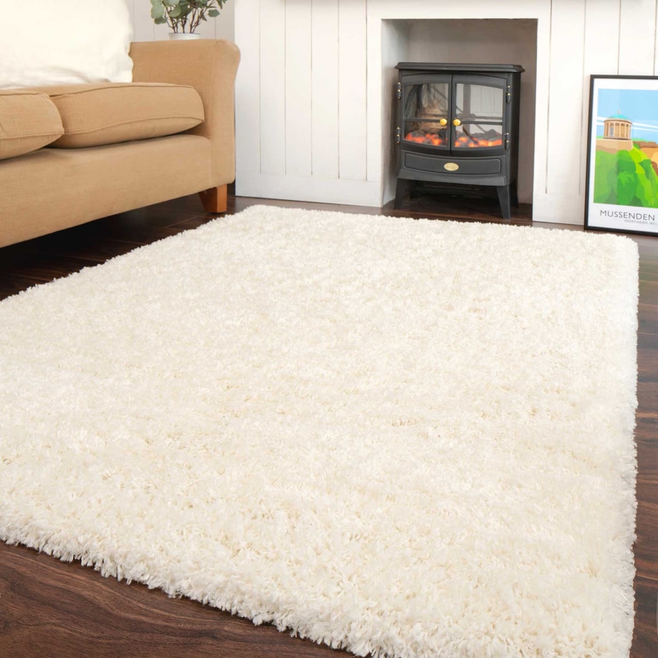 image 1 of Cream Super Soft Shaggy Rug | Cream | Cream | 160cm x 230cm