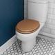 image 5 of Harbour Housewares Soft Close Wooden Toilet Seat - Dark Oak | Brown | Dark Oak