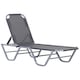 image 1 of Outsunny Sun Lounger Relaxer Recliner with 5-Position Adjustable Backrest Silver