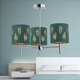 image 3 of Brea - Chrome 3 Light Fitting with Dark Green Fern Shades | Chrome | Green | 1