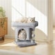 image 2 of Yaheetech 50 cm 2-Level Cat Tree with Condo Light Grey