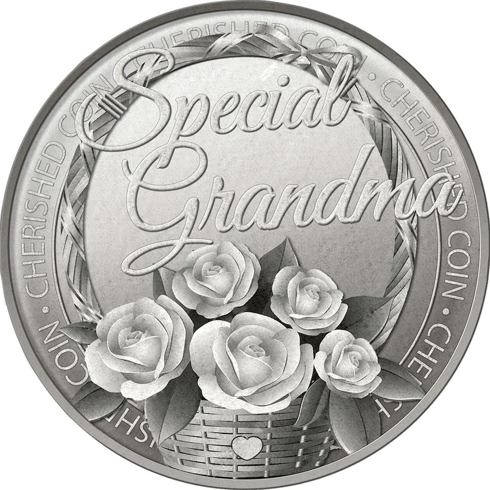 image 1 of Special Grandma Cherished Lucky Coin Engraved Message Keepsake Gift