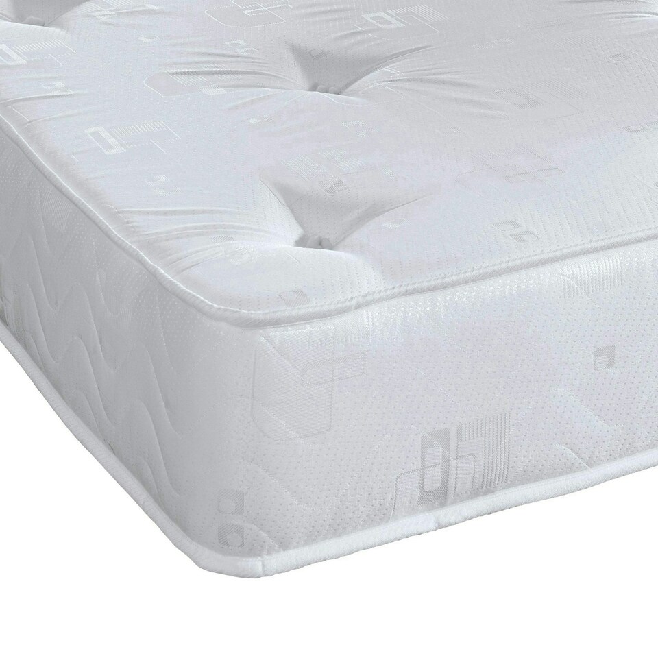image 1 of Hand-Tufted Innerspring Mattress - 9" Deep, Medium Soft Comfort White | Small Double