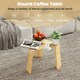 image 8 of COSTWAY Round Coffee Table Modern Table Sofa Center Table Black