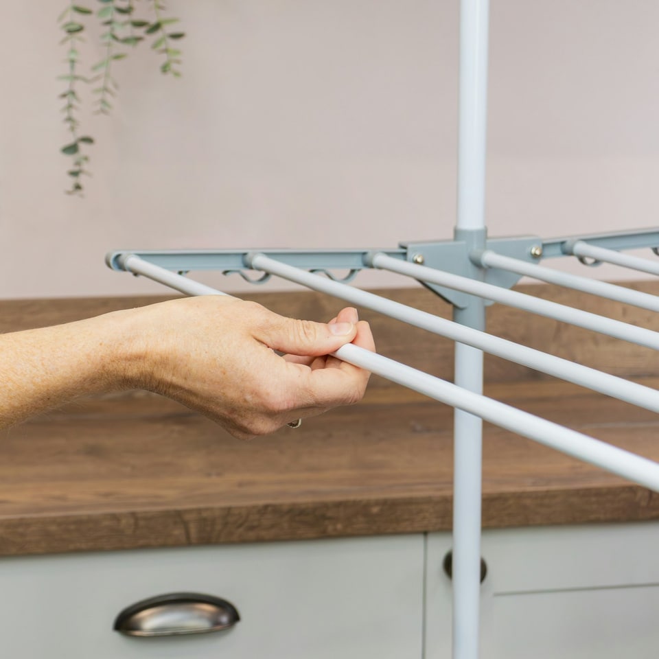 image 1 of JVL 3 Tier Drying Rack, White