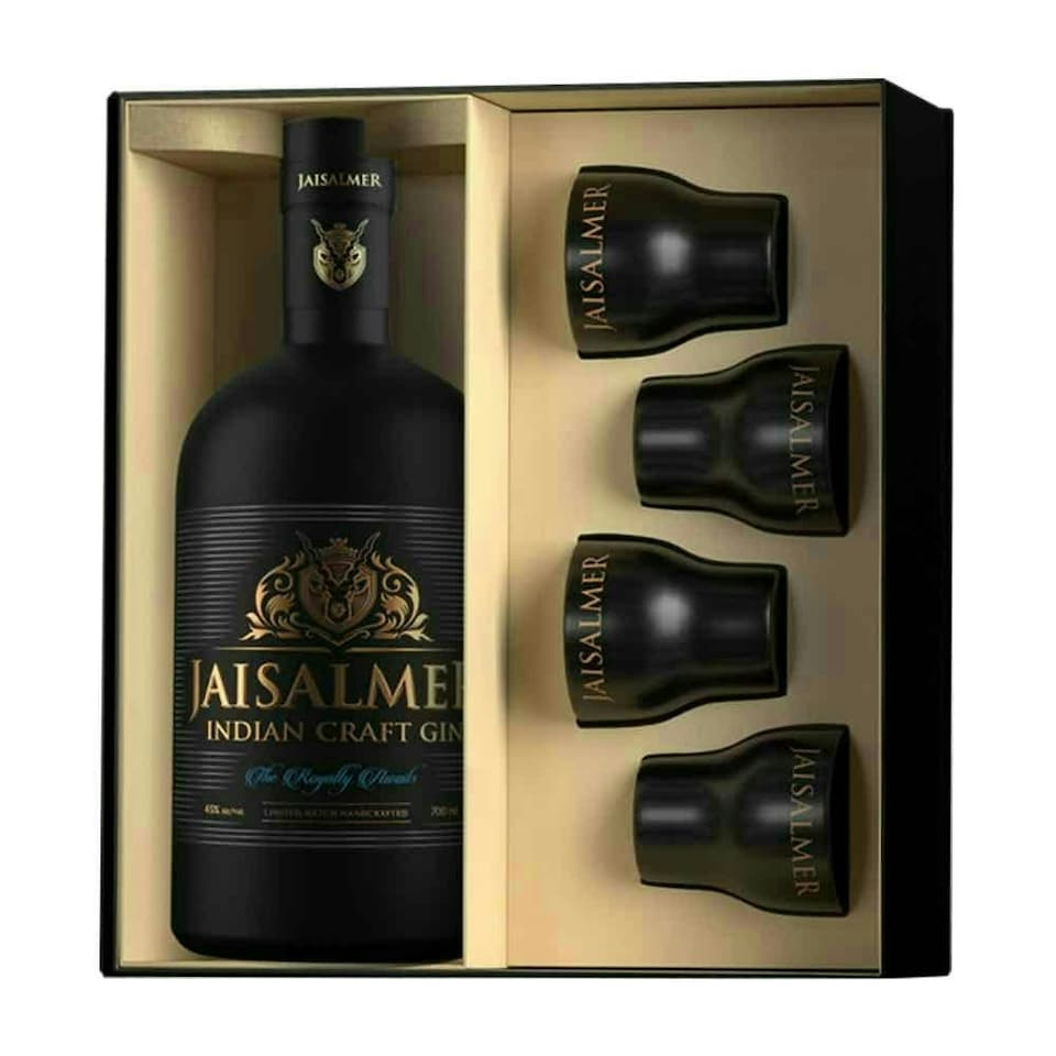 Jaisalmer Indian Craft Gin 70cl Gift Set