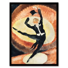 Charles Demuth Framed Wall Art Acrobatic Male Dancer with Top Hat Home Décor