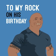To My Rock - Funny Husband Birthday Card