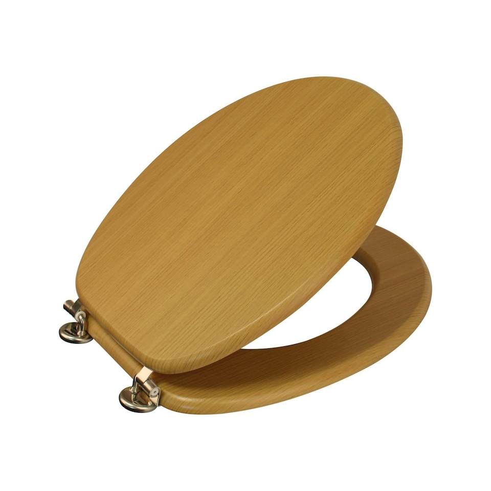 image 1 of Showerdrape Oxford Beech Wooden Toilet Seat