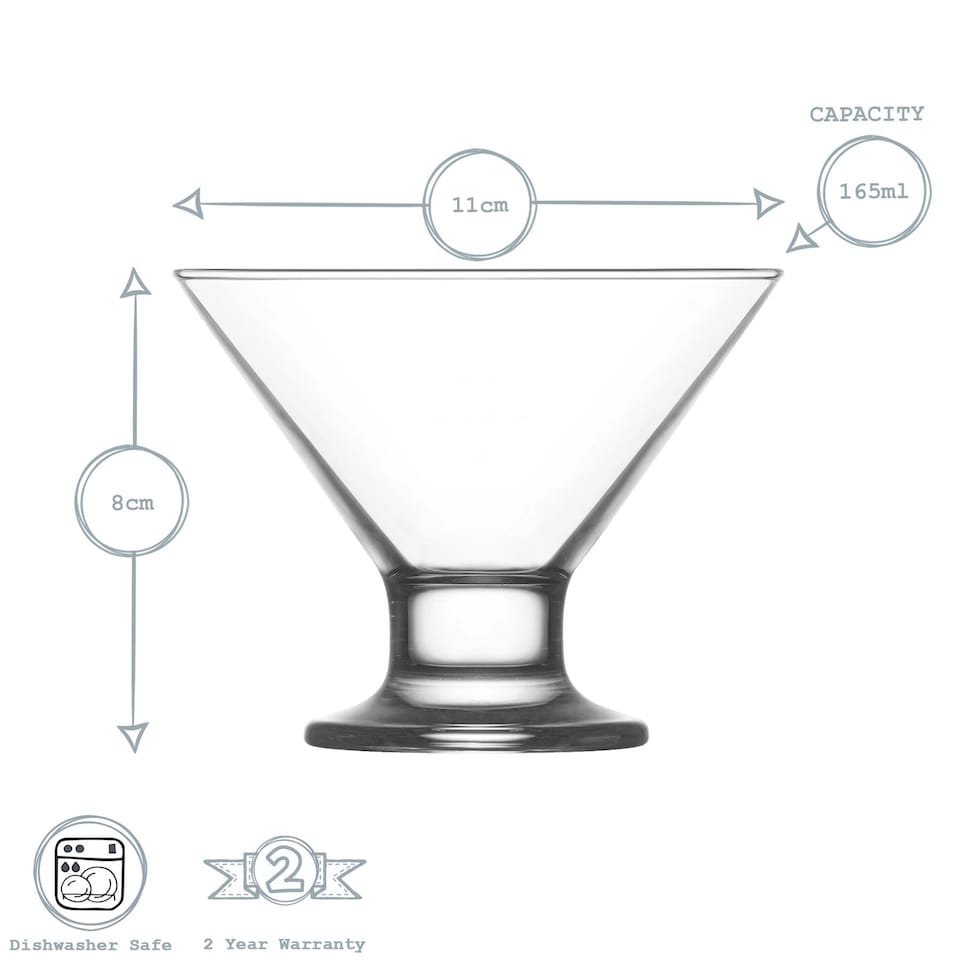 image 1 of LAV Crema Ice Cream Bowls - 11cm - Clear - Pack of 6 | Clear | Clear